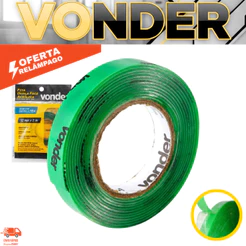 Fita Dupla Face 12mm x 2 Metros Vonder Acrílica Transparente 12mm Resistentee
