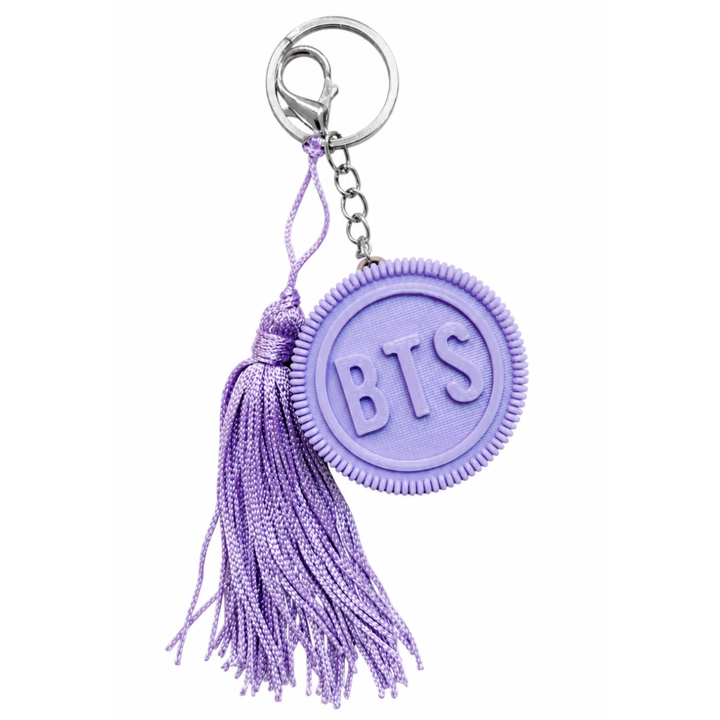 CHAVEIRO FANMADE BOLACHA BTS x OREO 3D - CHAVEIRO BISCOITO OREO LILÁS BTS KPOP IDOL ARMY