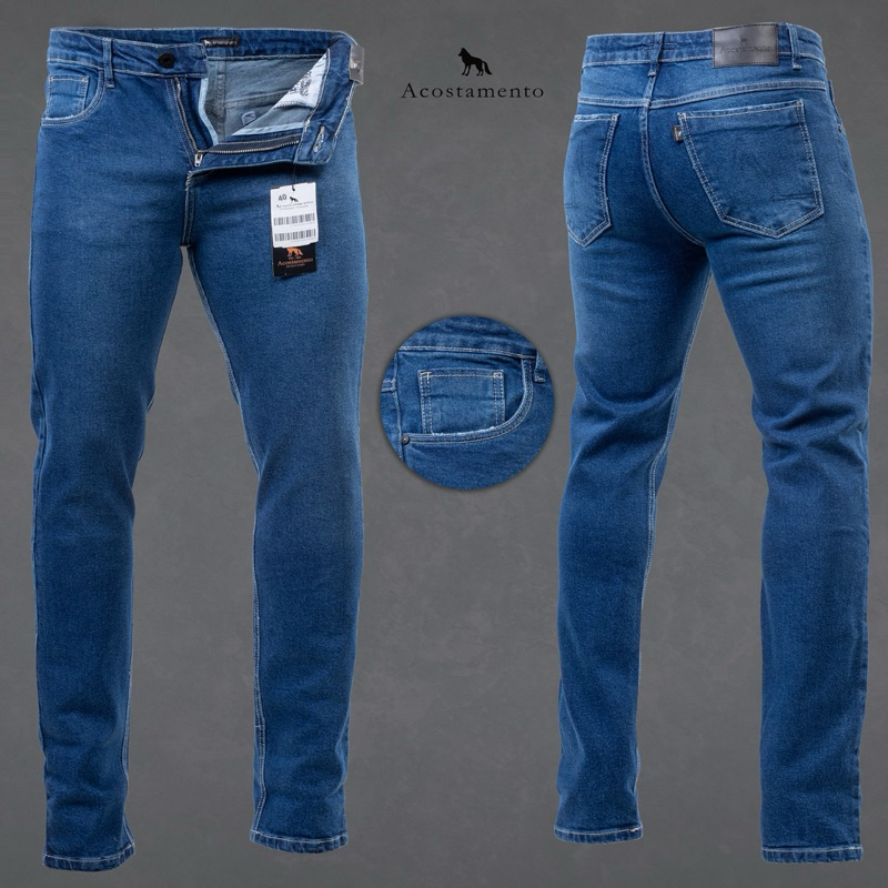 Calça Jeans Masculina Com Elastano Premium