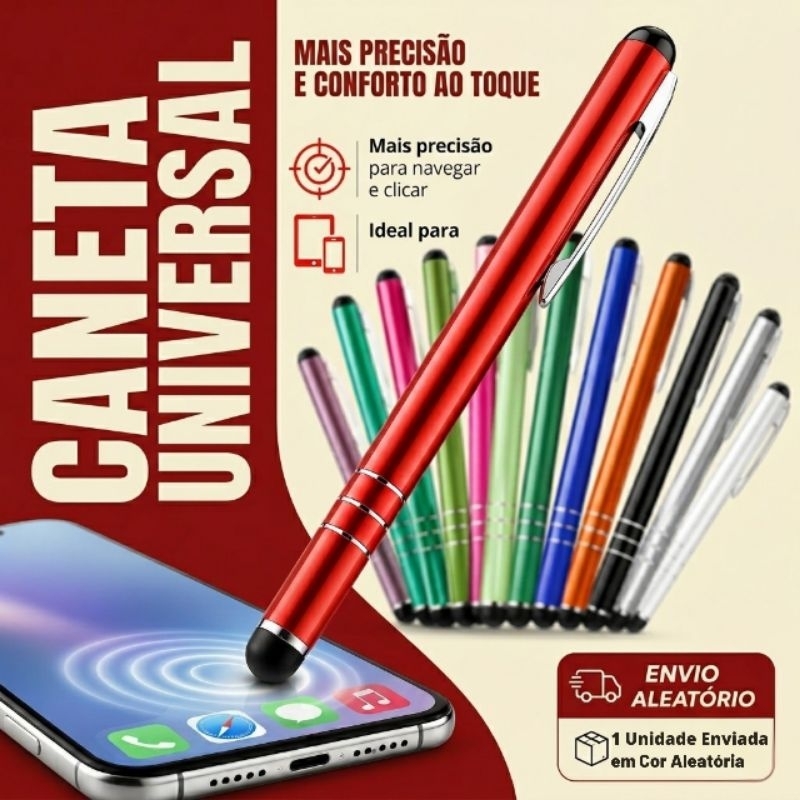Caneta Touch Universal Tela Touch Screen Celular Tablet Precisão Não Risca Tela Leve Compacta