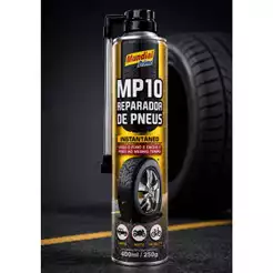 Reparador De Pneus Mp10 Mundial Prime 400ml Enche E Veda Instantâneo Carro, Moto, Bike e outros.