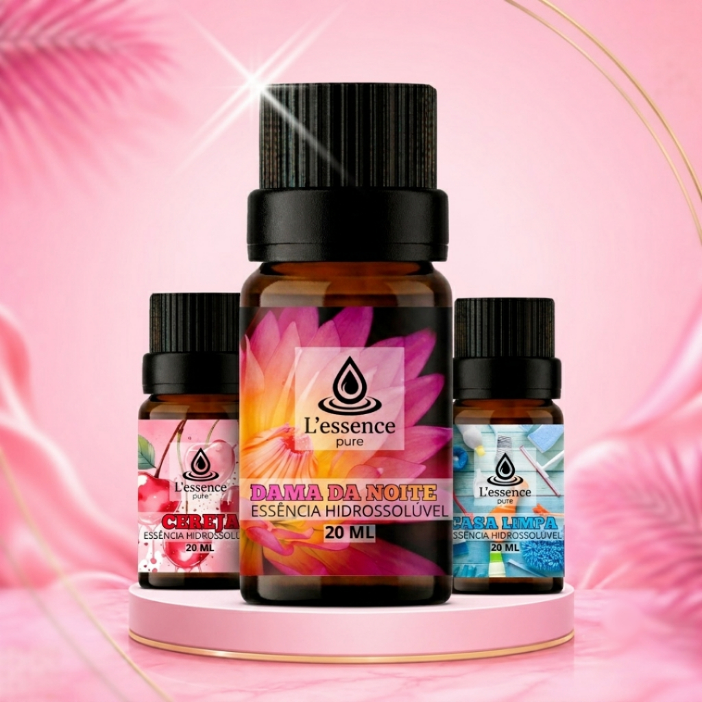 MAIS VENDIDO Kit com 3 OU 1 Essências 20ML | Casa Limpa, Dama da Noite e Cereja | Uso em Difusores