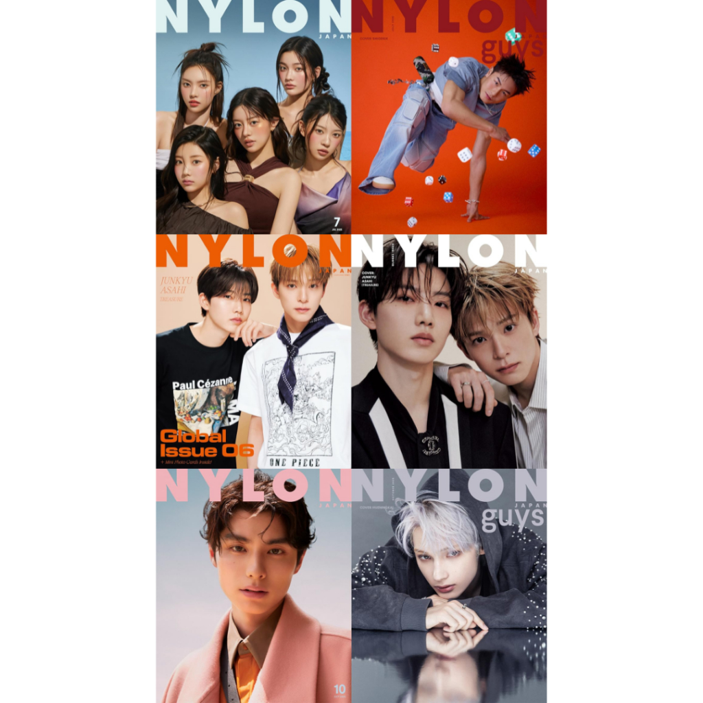 Brand-New NYLON JAPAN Magazine 2025 Selectable Covers ILLIT Shigekix JUNKYU ASAHI TREASURE Global Issue 06 Honda Kyoya HUENINGKAI TXT Japan Fashion Lifestyle Magazine Special Edition