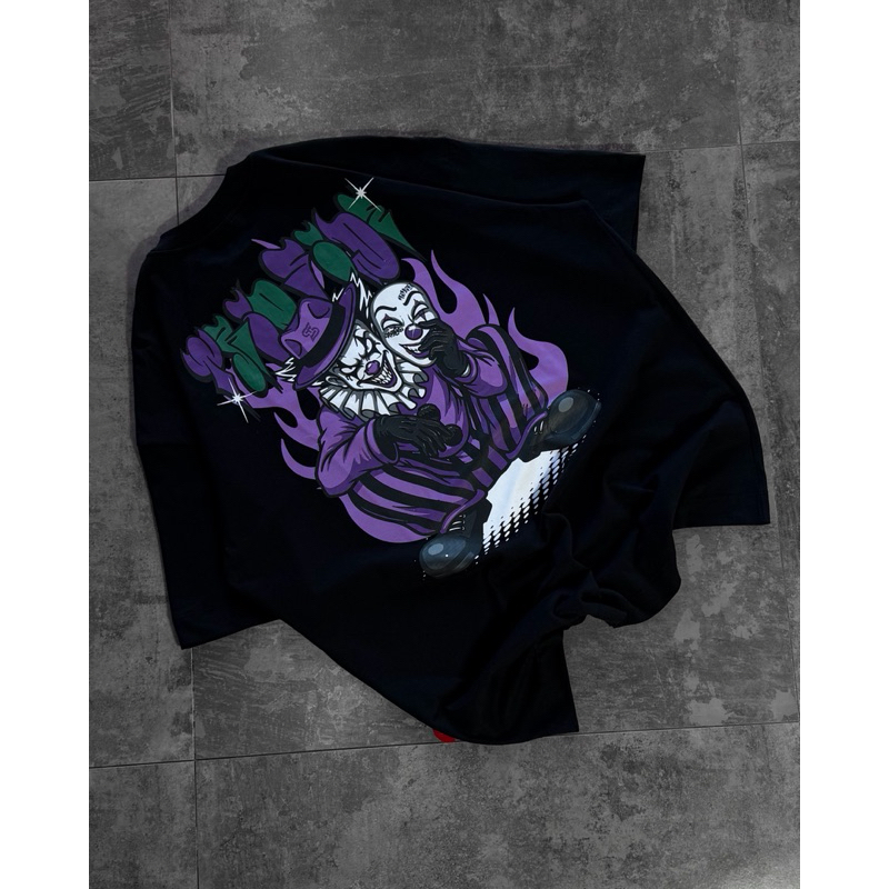 Camiseta Oversized Malhão Tripside “Joker” - Preta