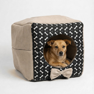 Cama Toca Iglu 3 em 1 para Cachorro e Gato Tamanho P M G