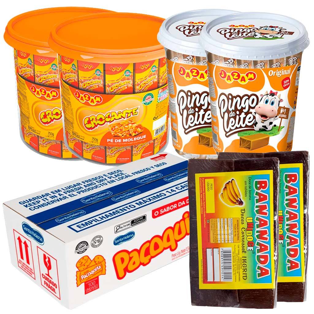 Kit Doces Festa Junina 100 Pessoas - 4 Doces Típicos de São João