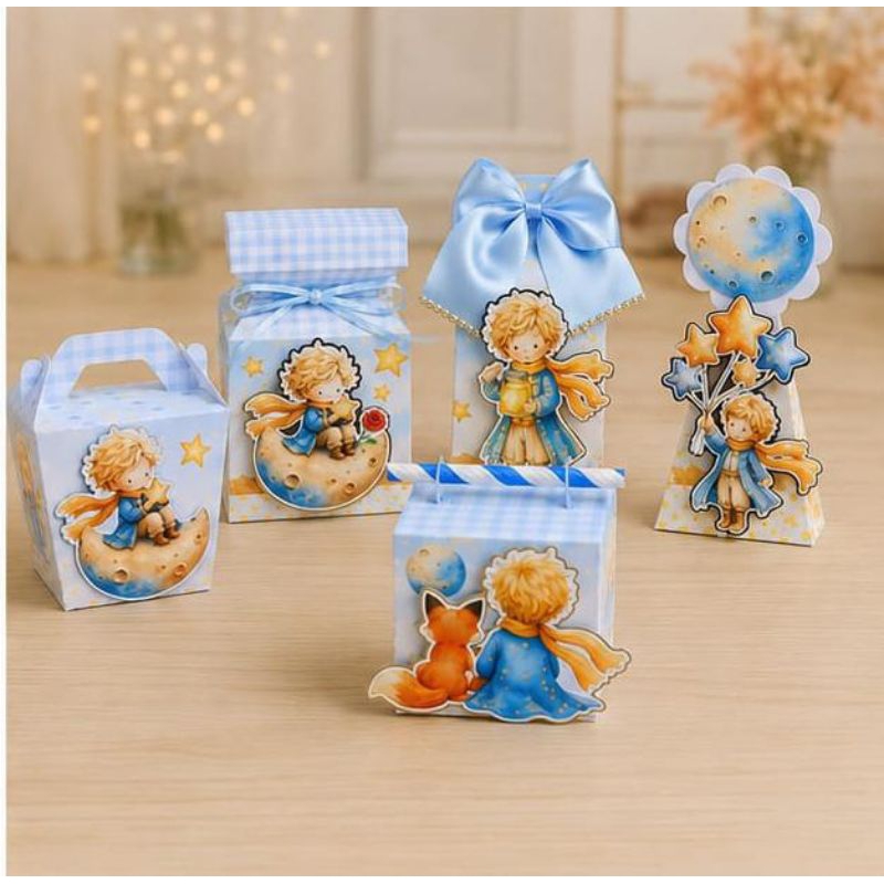 Kit Lembrancinhas Pequeno Príncipe Personalizado 10 a 40 Peças Lembrancinhas Infantil Caixinhas Personalizadas