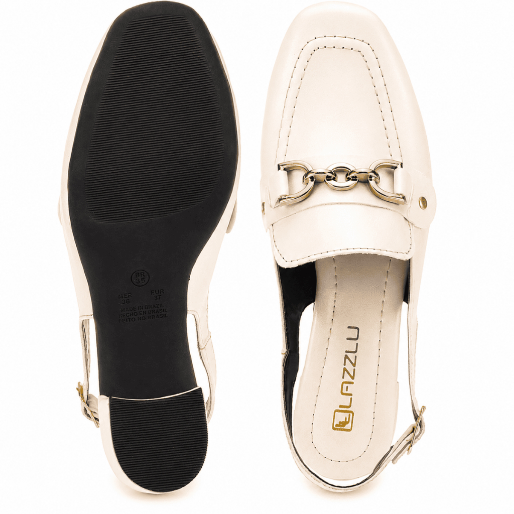 Sapato Feminino Mule Loafer Salto Bloco Grosso Confortável · foto 2