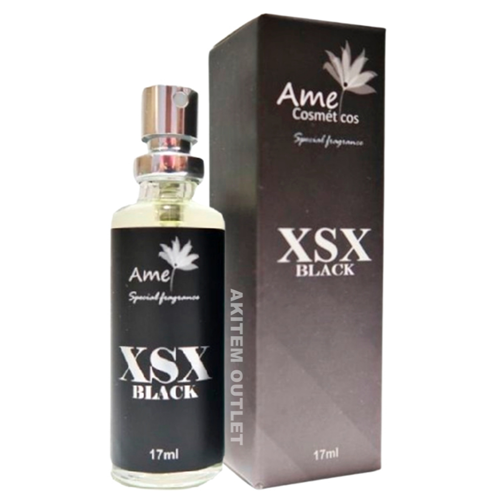 Perfume Masculino Xsx Black Amei Cosméticos 17ml Marcante Alta Fixação Ideal Para Bolso ou Bolsa