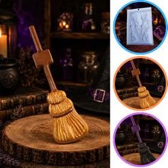 Forma Simples Pirulito Vassoura Porto Walloween Cod 427 (CHOCO)