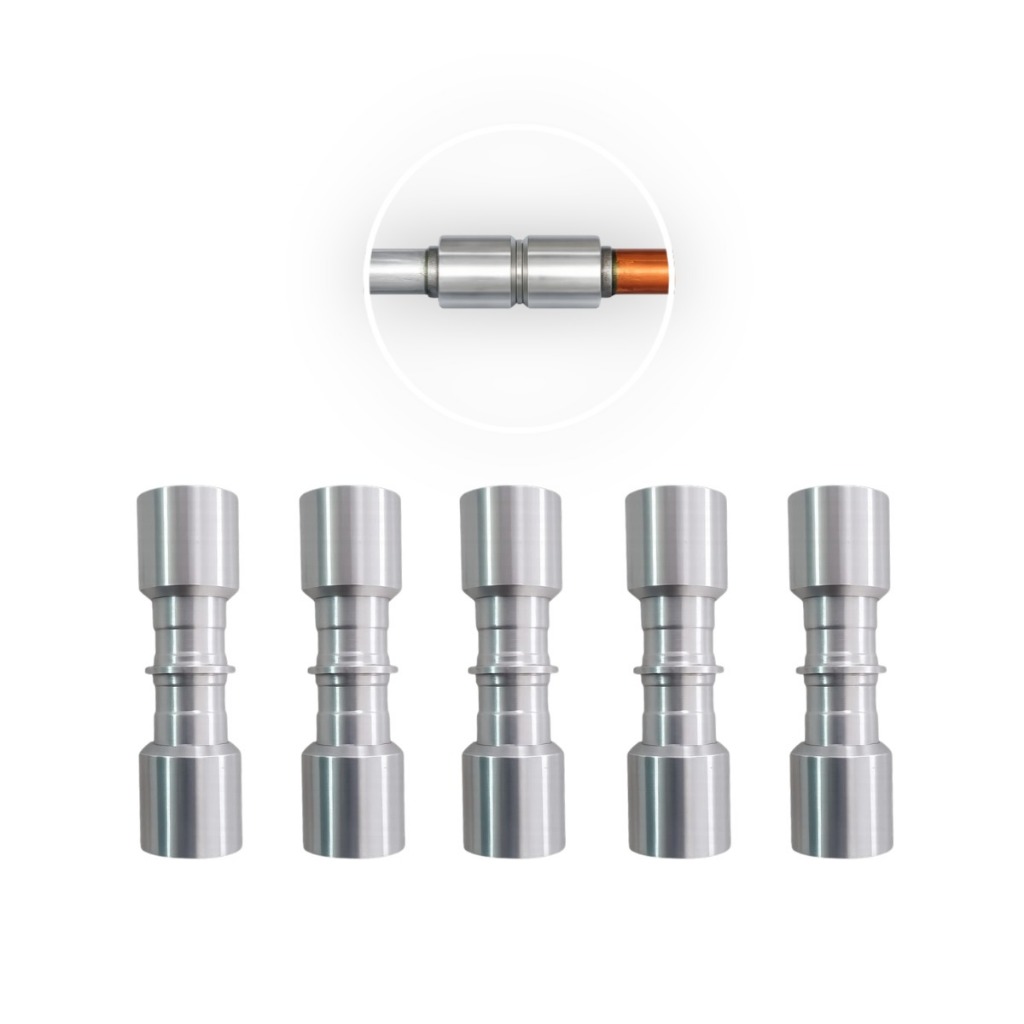 Kit 5 Unidades - Junta União Lokring 5/16 (8mm) X 5/16 (8mm) Alumínio (Refrigeração e Ar-Condicionado)