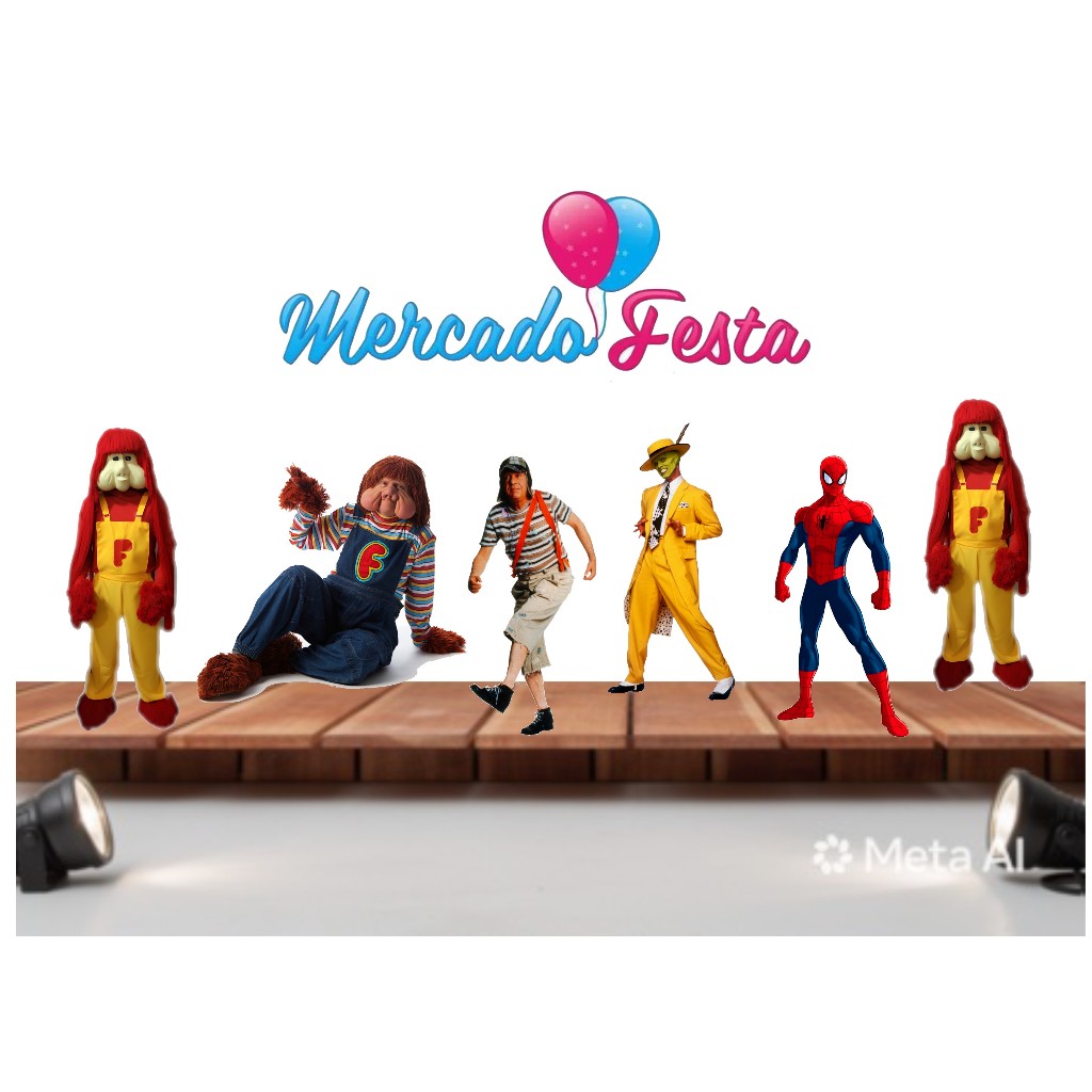 Display de Mesa Kit 6 Peças Para Festa Carreta Furacão