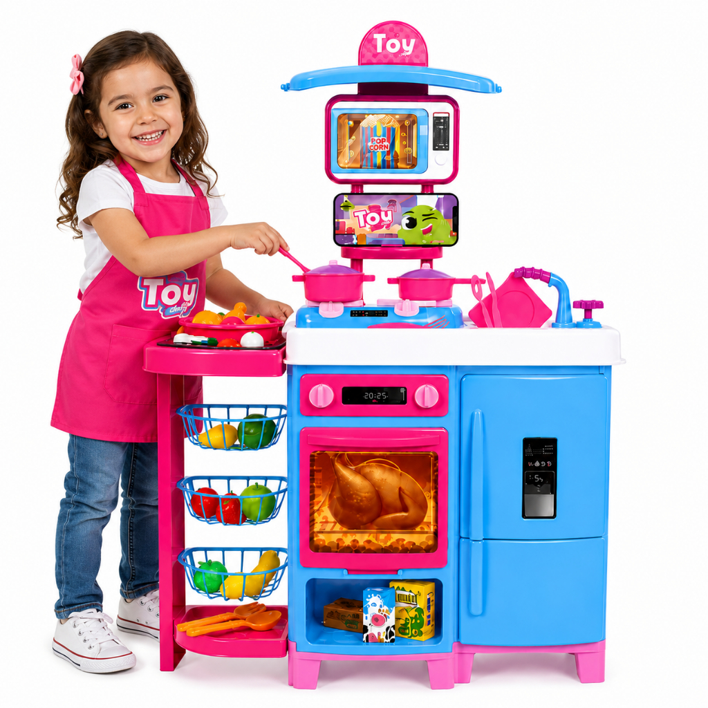 Brinquedo Mega Cozinha Completa Toy Chef Com Fogãozinho, Acessórios De Culinária Infantil
