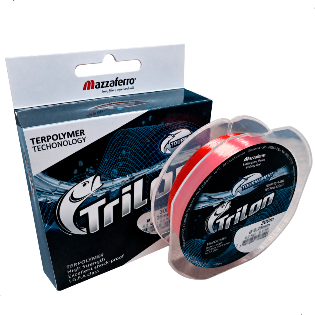 Linha Monofilamento Mazzaferro Trilon Tournament 300m Padrão IGFA Cor Salmão Pesca Esportiva - Diversas Bitolas