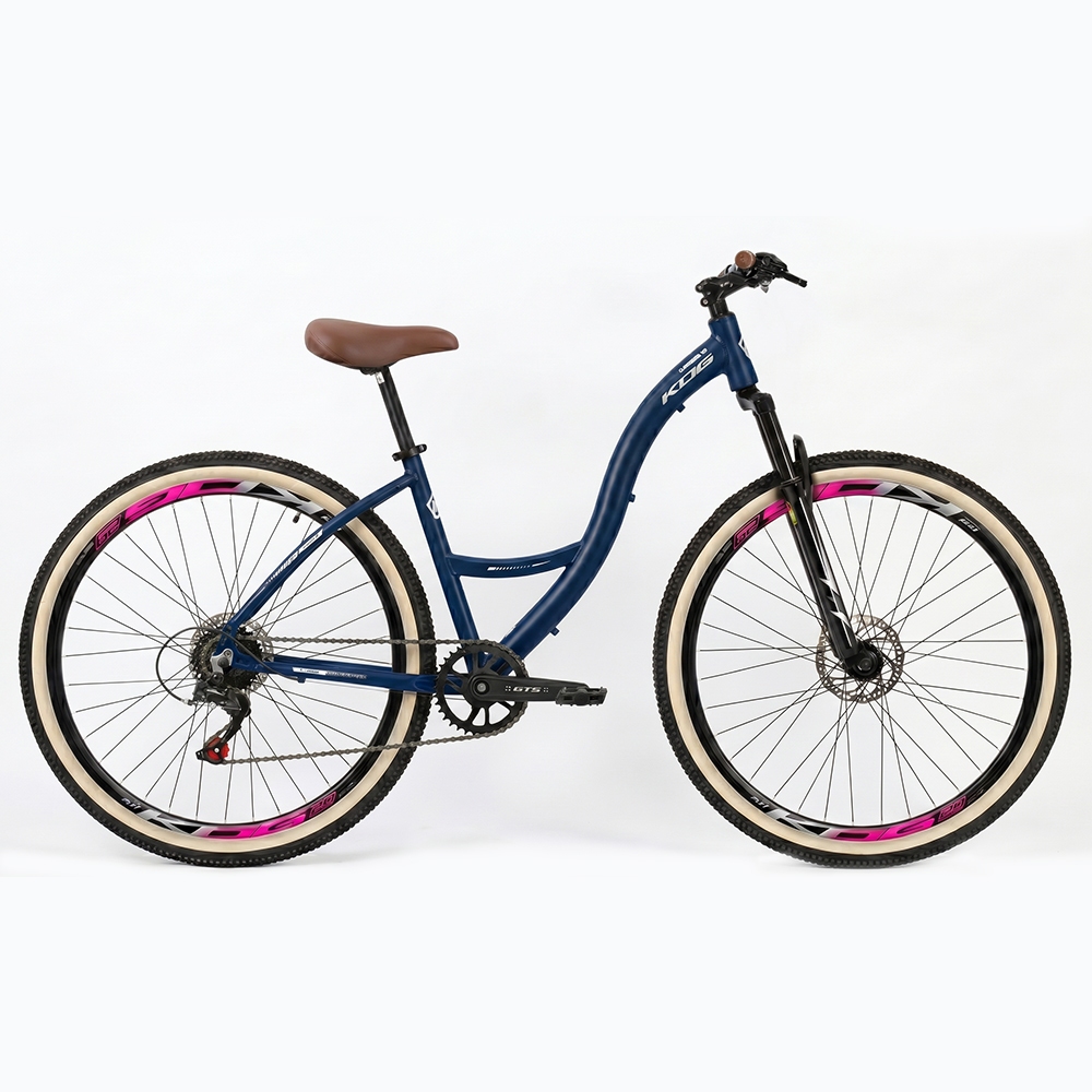 Bicicleta Aro 29 Kog Urban Vintage 7 Marchas Pneus Faixa Bege Selim Confortável - Bicicleta Feminina