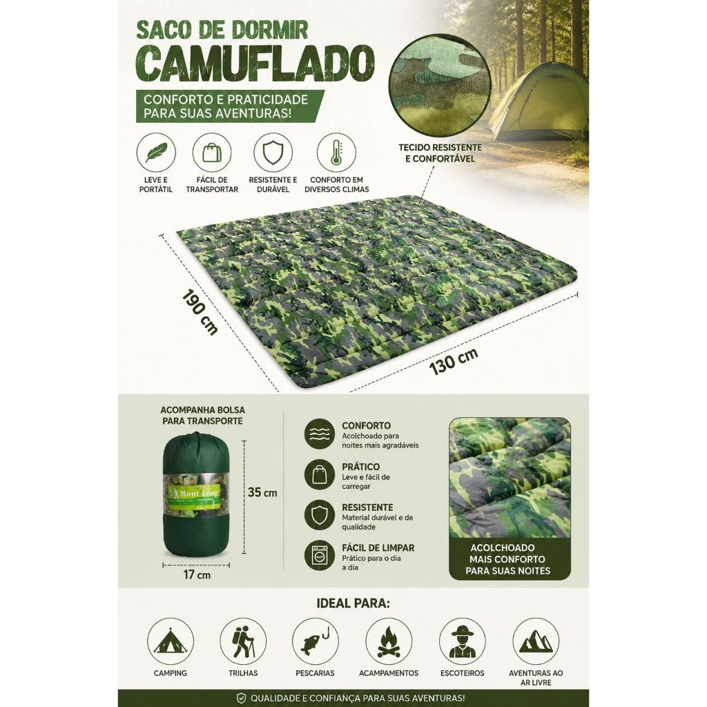 Colchonete Casal Camping Flexivel Dobravel Lavavel