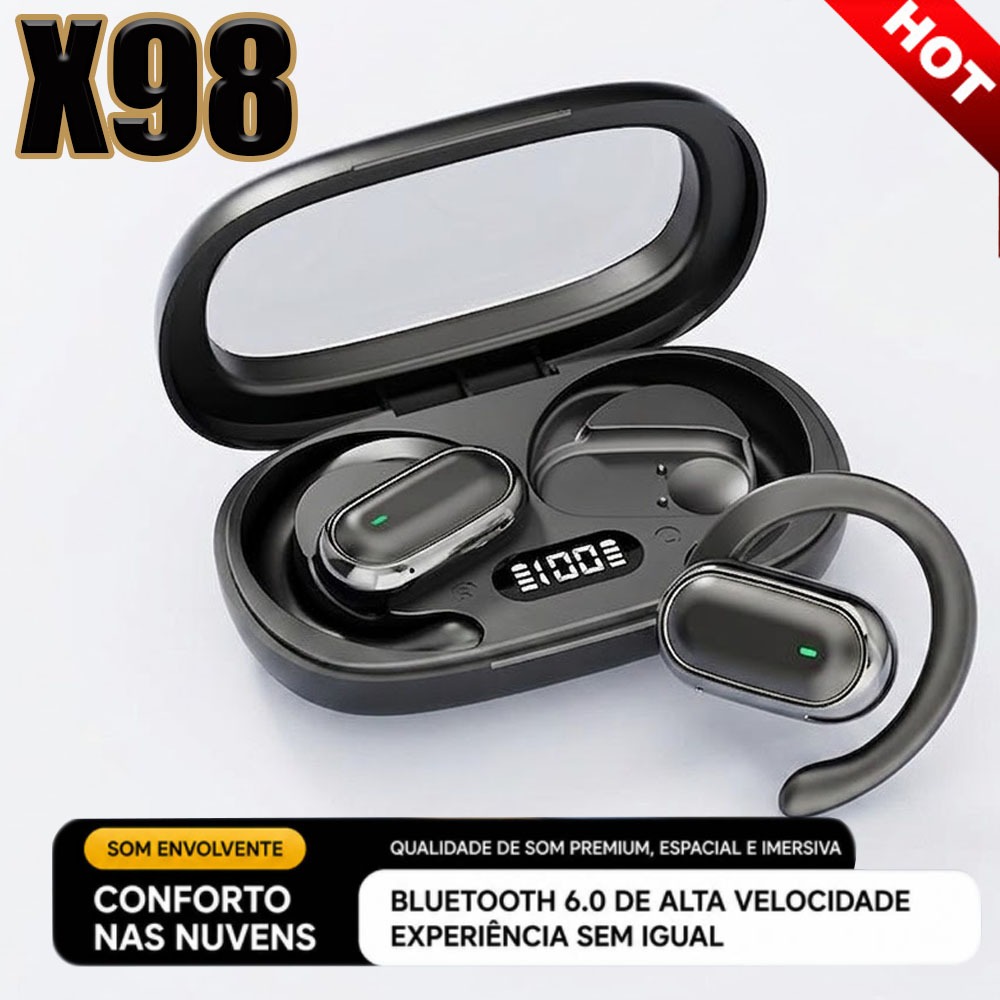 TWS X98 Fones de ouvido sem fio Bluetooth Fones de ouvido esportivos abertos Fones de ouvido para