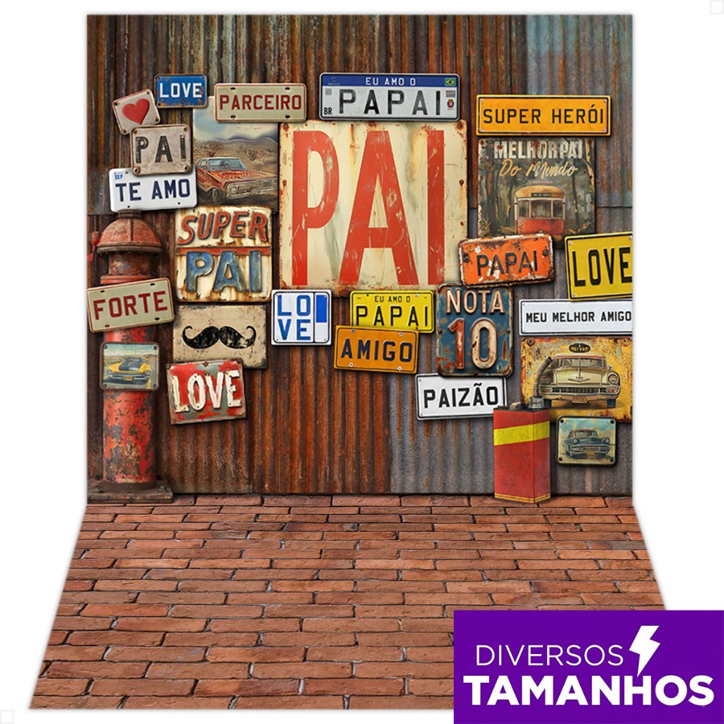 Fundo Fotográfico Dia dos Pais Cenário Painel Sublimado Em Tecido para Fotos