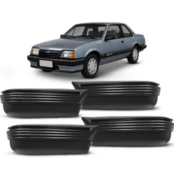 Kit Polaina Parachoque Monza 83 a 90 Preto Ponteira Dianteira E Traseira