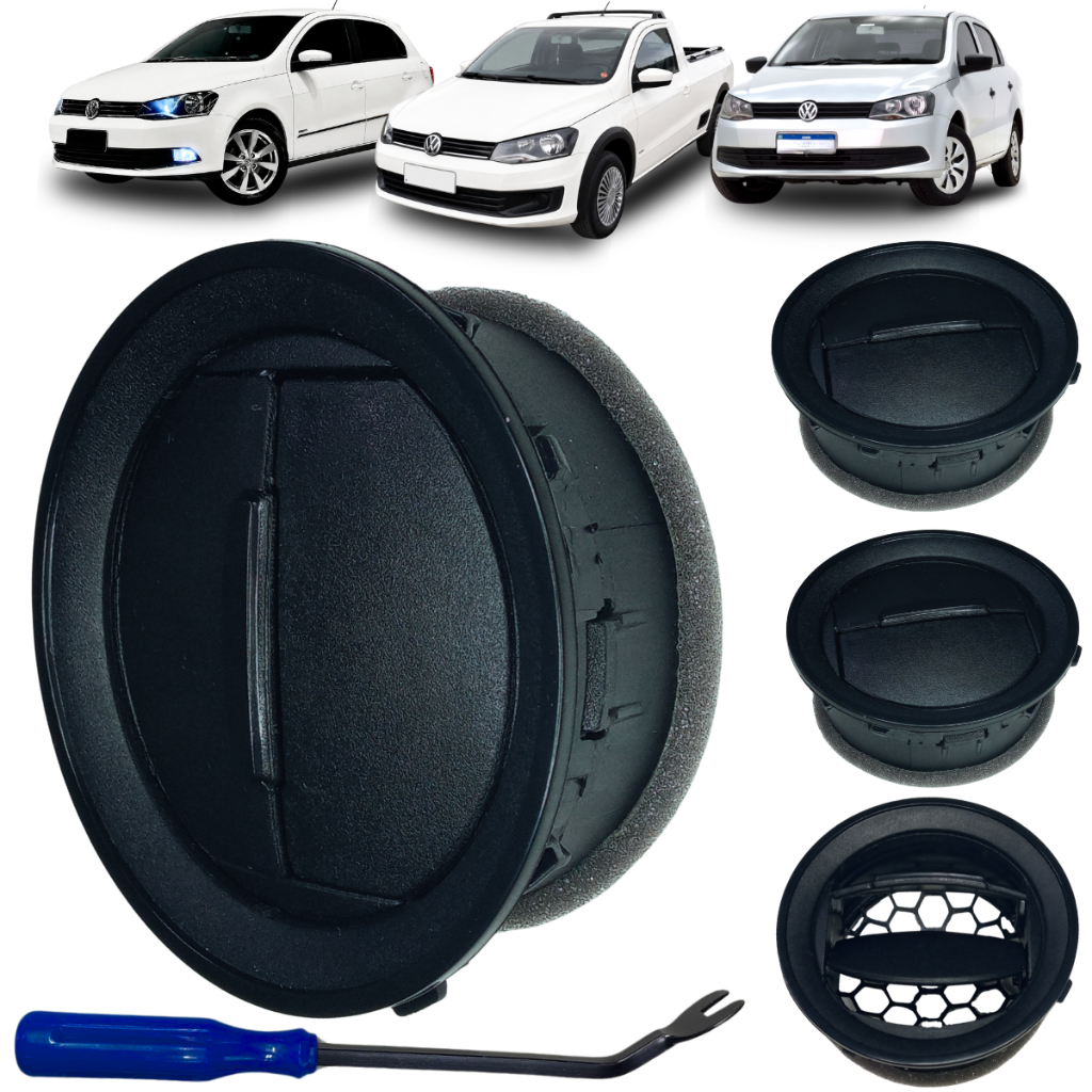 Difusor Saida Ar Saveiro Gol Voyage Parati G4 G5 G6 2006 2007 2008 2009 2010 2011 2012 2013 2014 Kit 4