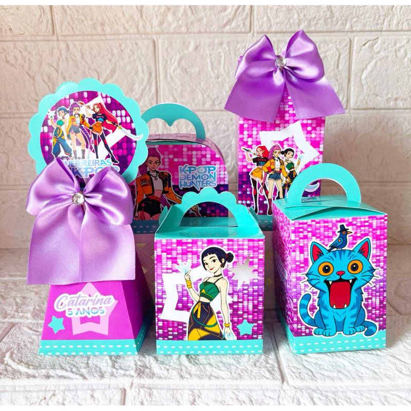 Kit Caixinhas Personalizadas Guerreiras Kpop Desmontadas/lembrancinhas/aniversário