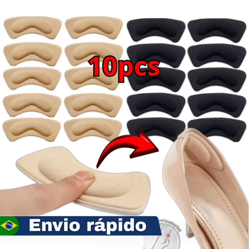 Palmilha de Calcanhar – Protetor Ortopédica Adesivo que Evita Sapatos Pegando Atrás