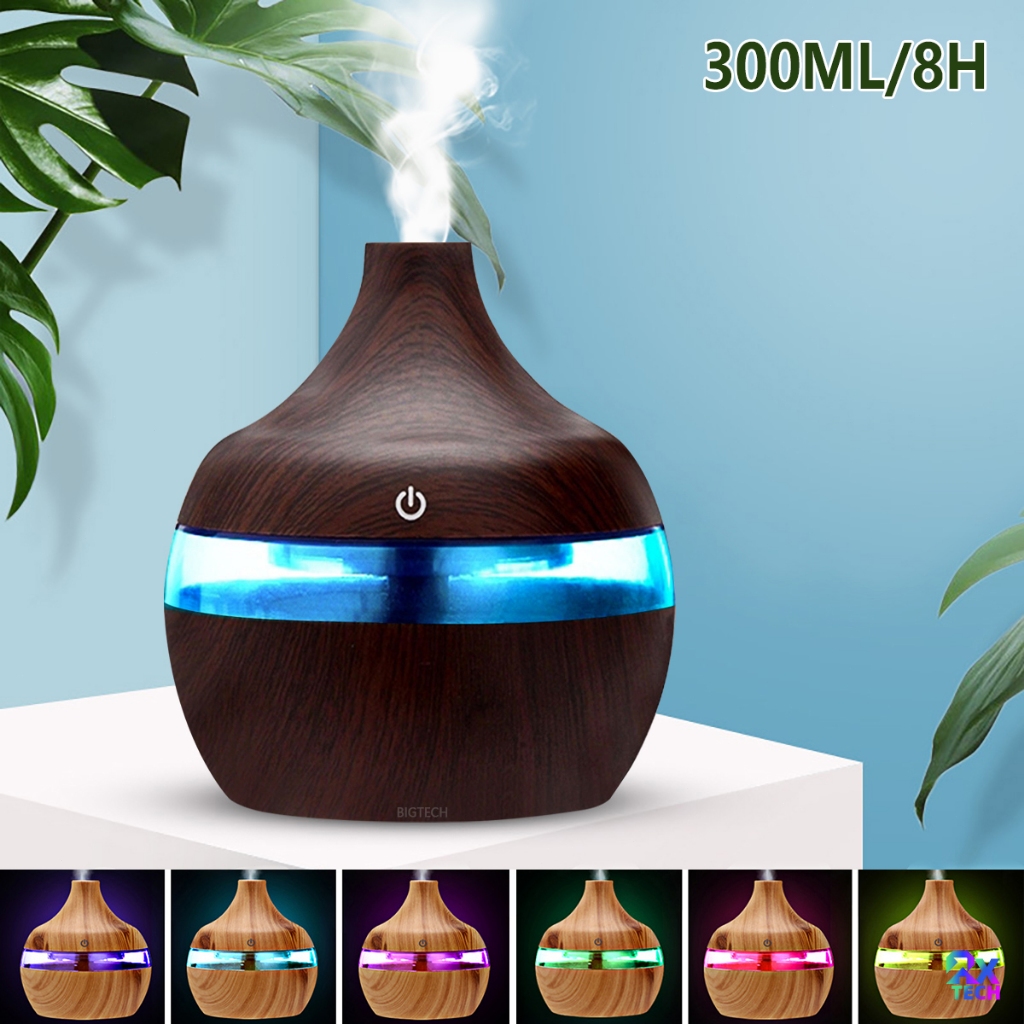 Difusor Umidificador Ultrassônico com LED e Aromas