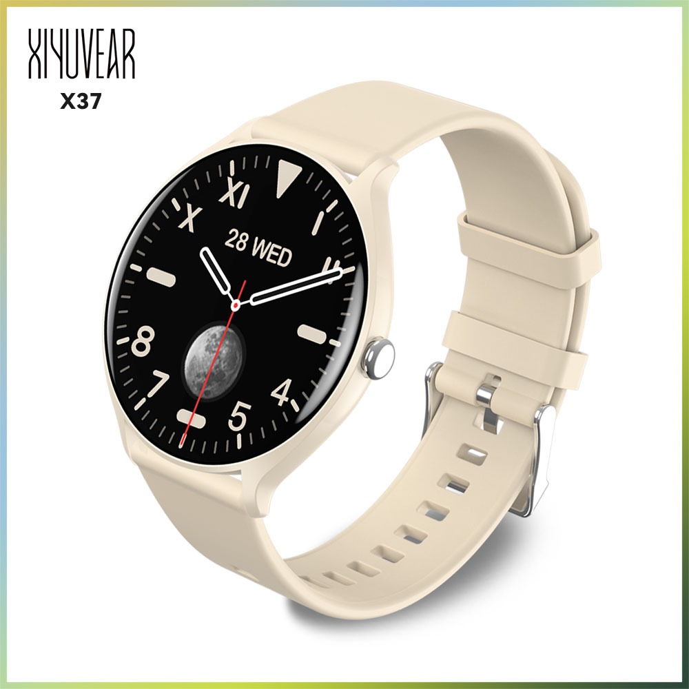 2026 Mais Recente Smartwatch XiYuVear X37 - Amarelo | Monitor Cardíaco/Sono | Bateria Longa Duração