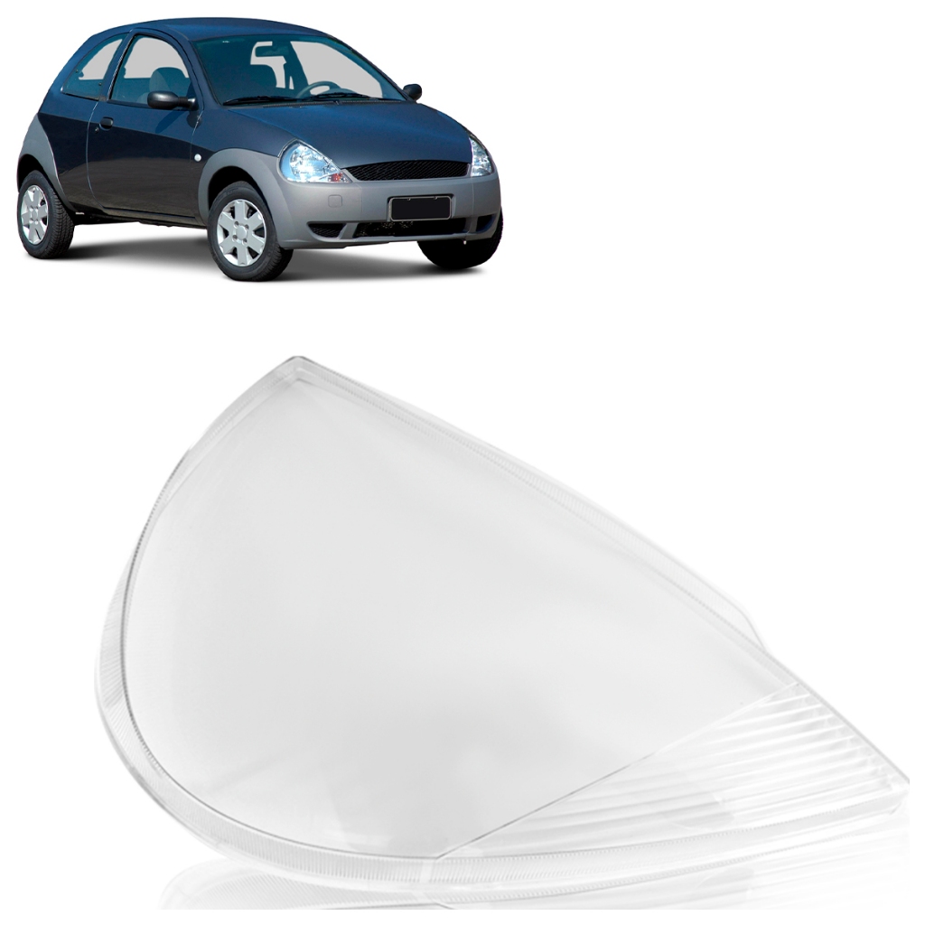 Lente Farol Dianteiro Ka 97 98 99 00 01 02 03 04 05 06 07 Transparente Lente Lisa Acrilico