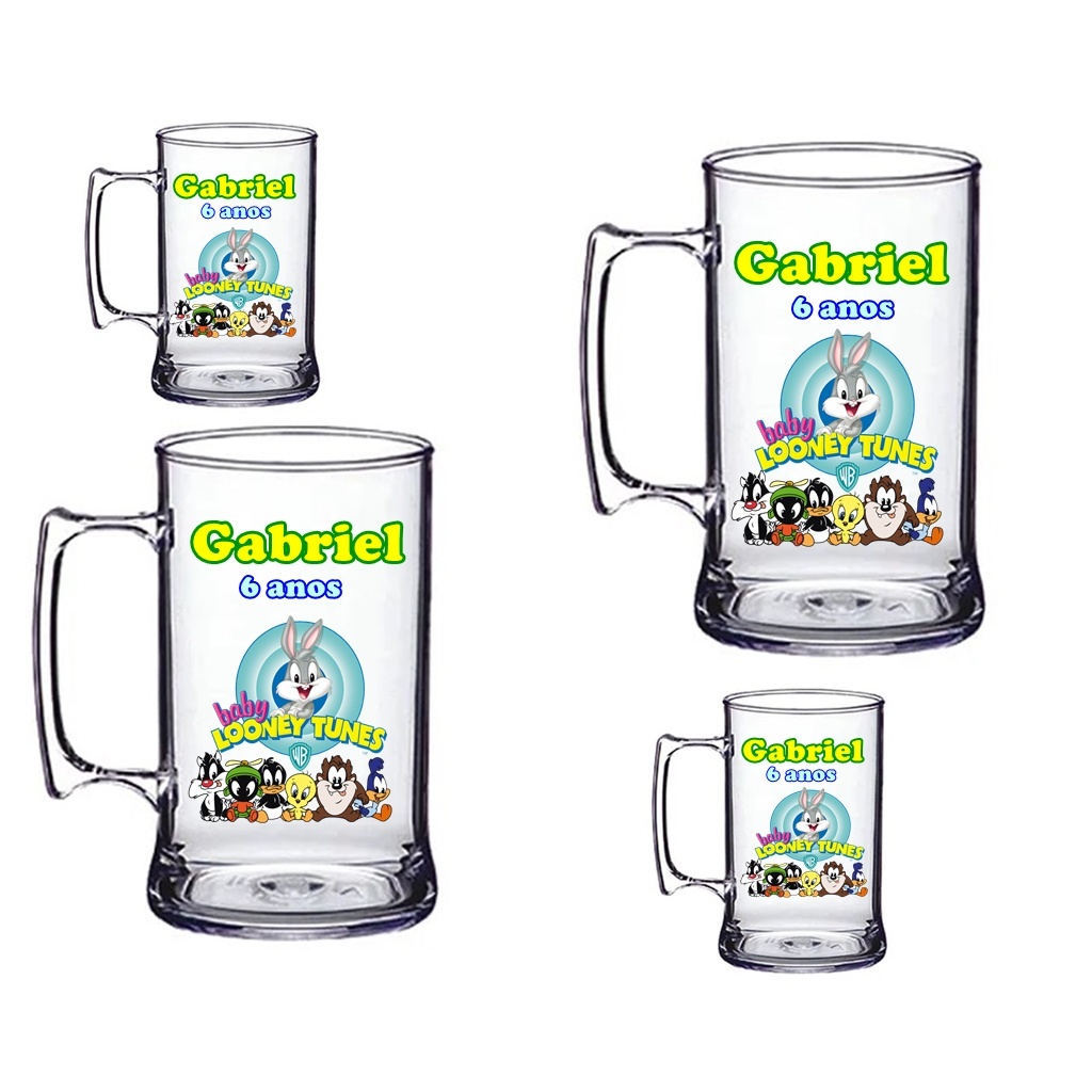 Kit Festa 20 Unid. Caneca Copo Chopp Acrílica Lembrancinha Personalizada