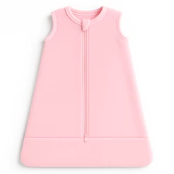 Saco de Dormir para Bebê Casulo Pijama Cobertor Zíper Soninho Bebê Primavera e Verão Malha Rosa