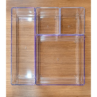 Kit C/4 Organizadores de Acrílico Transparente Multiuso Biju Make