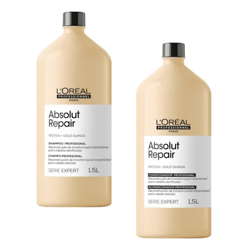 Kit Shampoo Condicionador Reconstrutor Profissional Absolut 1,5 Litros
