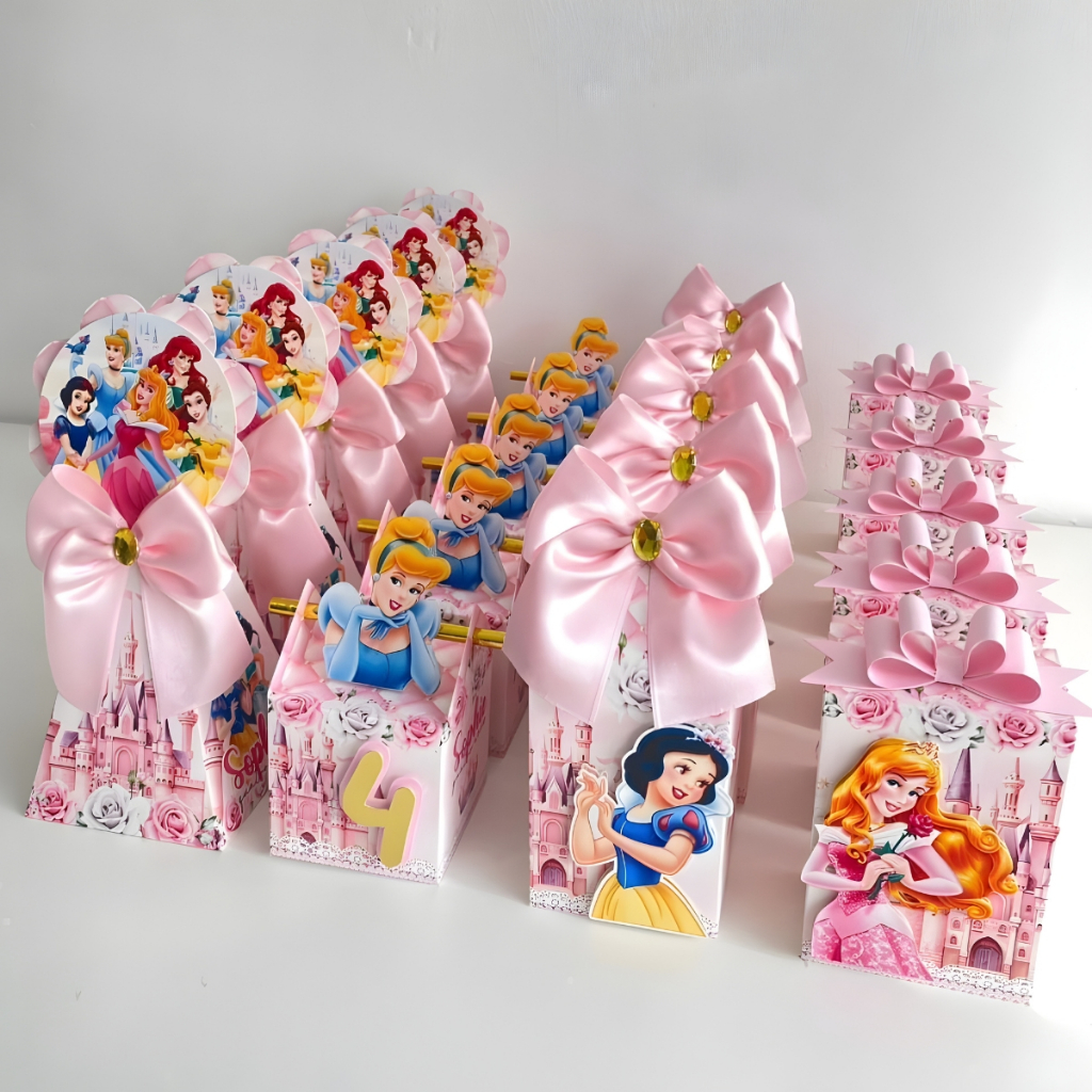 Kit Festa Princesas Disney Pegue e Monte | Lembrancinhas Personalizadas