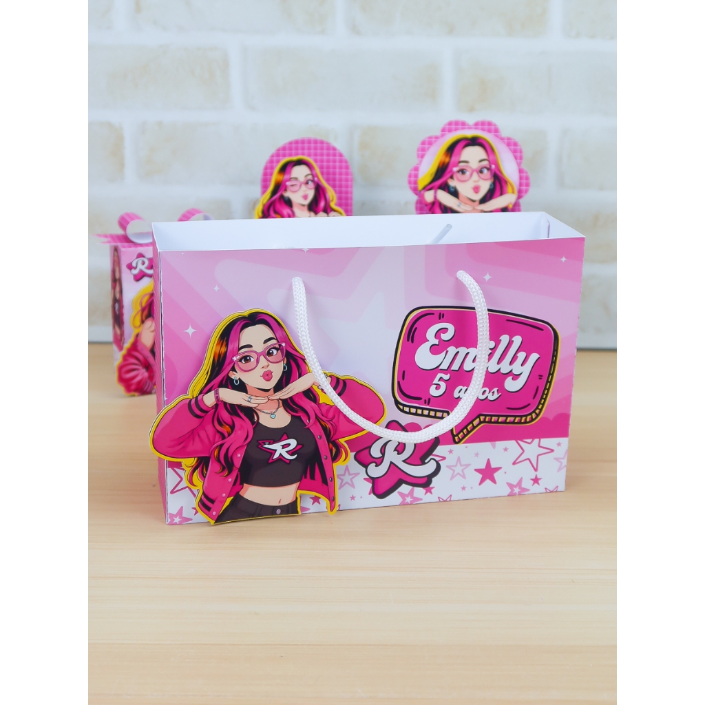Lembrancinha Sacolinha Luxo Emily Vick Personalizada – Aniversário Infantil Menina
