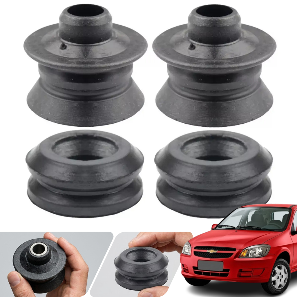 Kit Bucha Coxim Amortecedor Traseiro Corsa Prisma Celta Classic Astra Vectra - 4 Peças