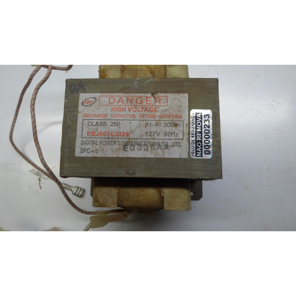 Transformador Ebj60663829 127v Para Microondas Ms3052r
