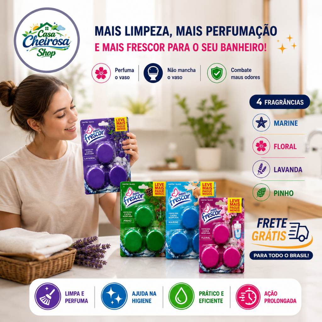 Pastilha Bloco Pedra Sanitária Caixa Acoplada Perfume Longa Duração