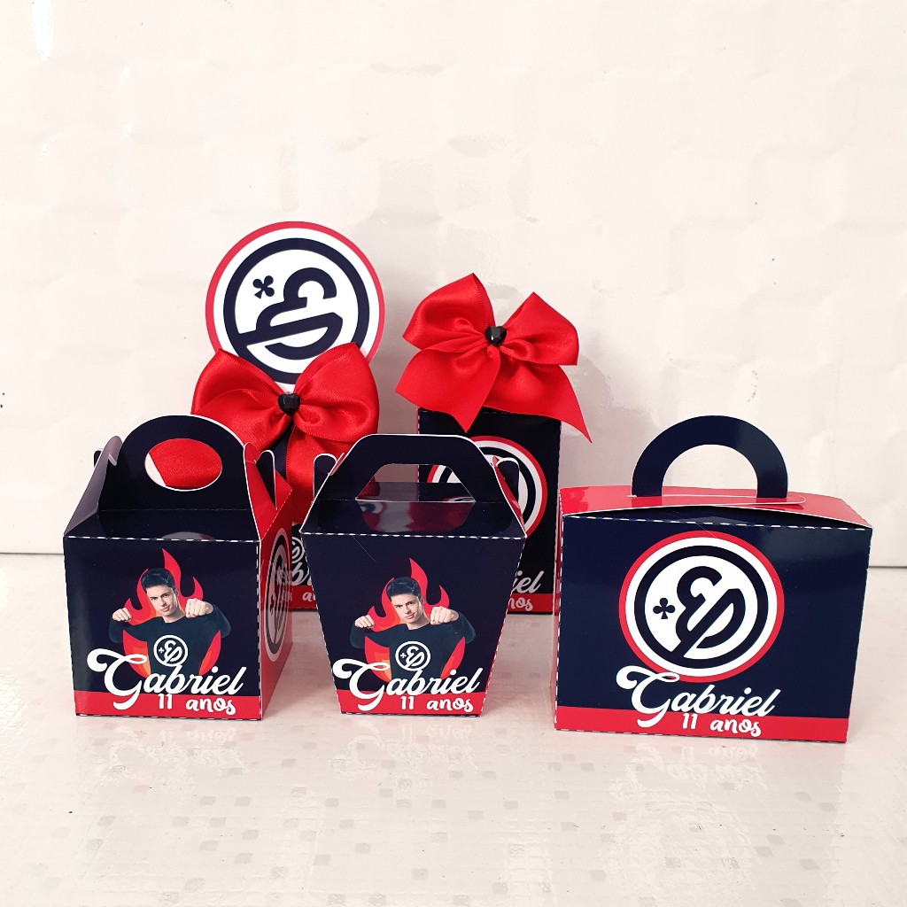 Kit Festa Enaldinho Luxo Personalizado PEGUE E MONTE | Lembrancinhas em Caixinhas para Aniversário Infantil