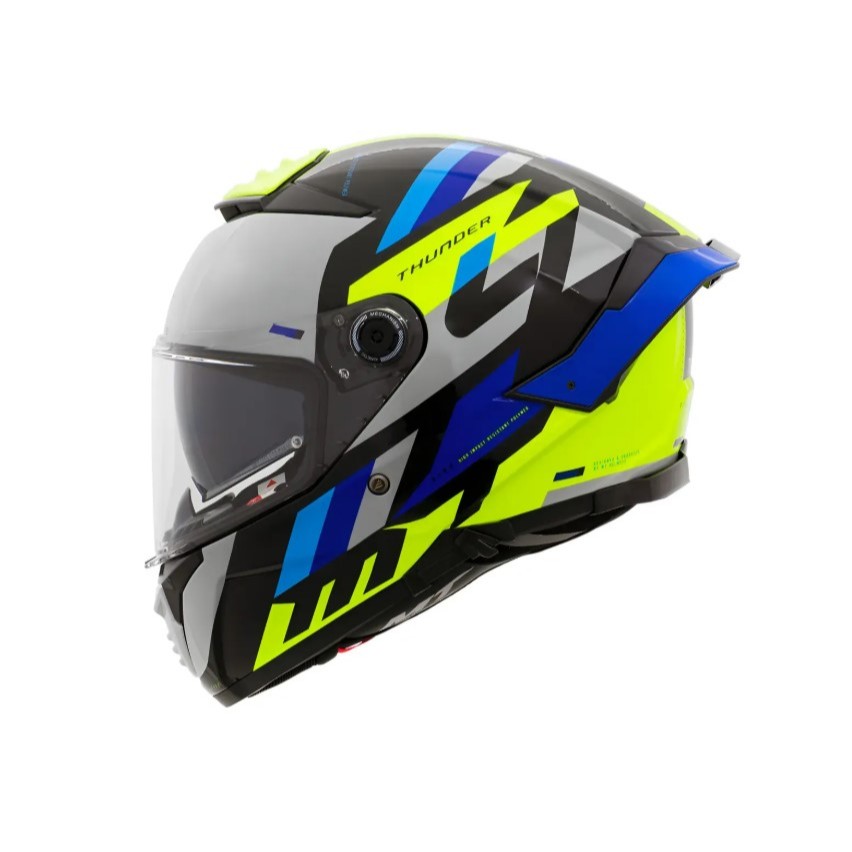 CAPACETE FECHADO PARA MOTO THUNDER 4 ERGO E17 AZUL BRILHANTE MT