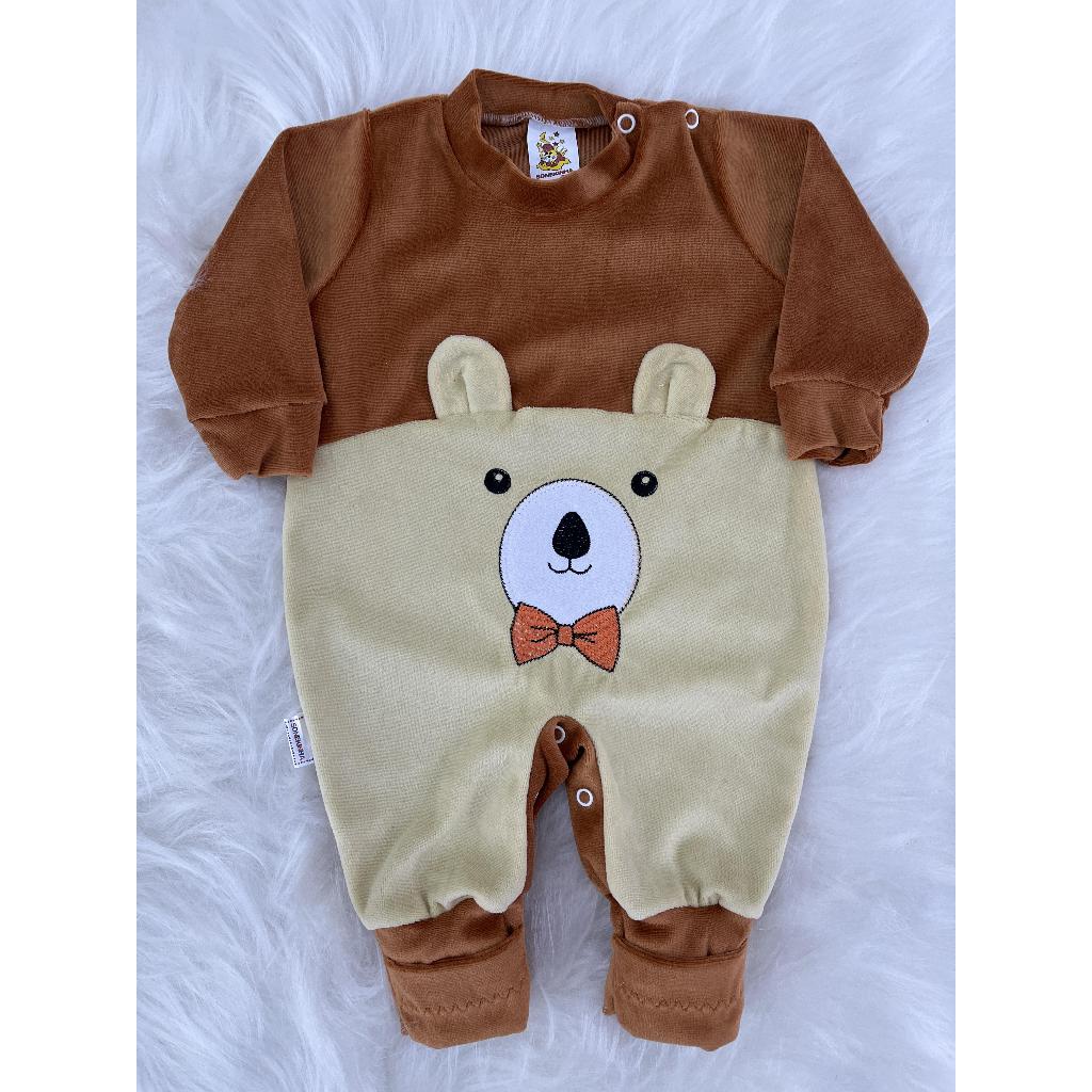 Macacão Bebê Bordado Plush Baby Enxoval Infantil