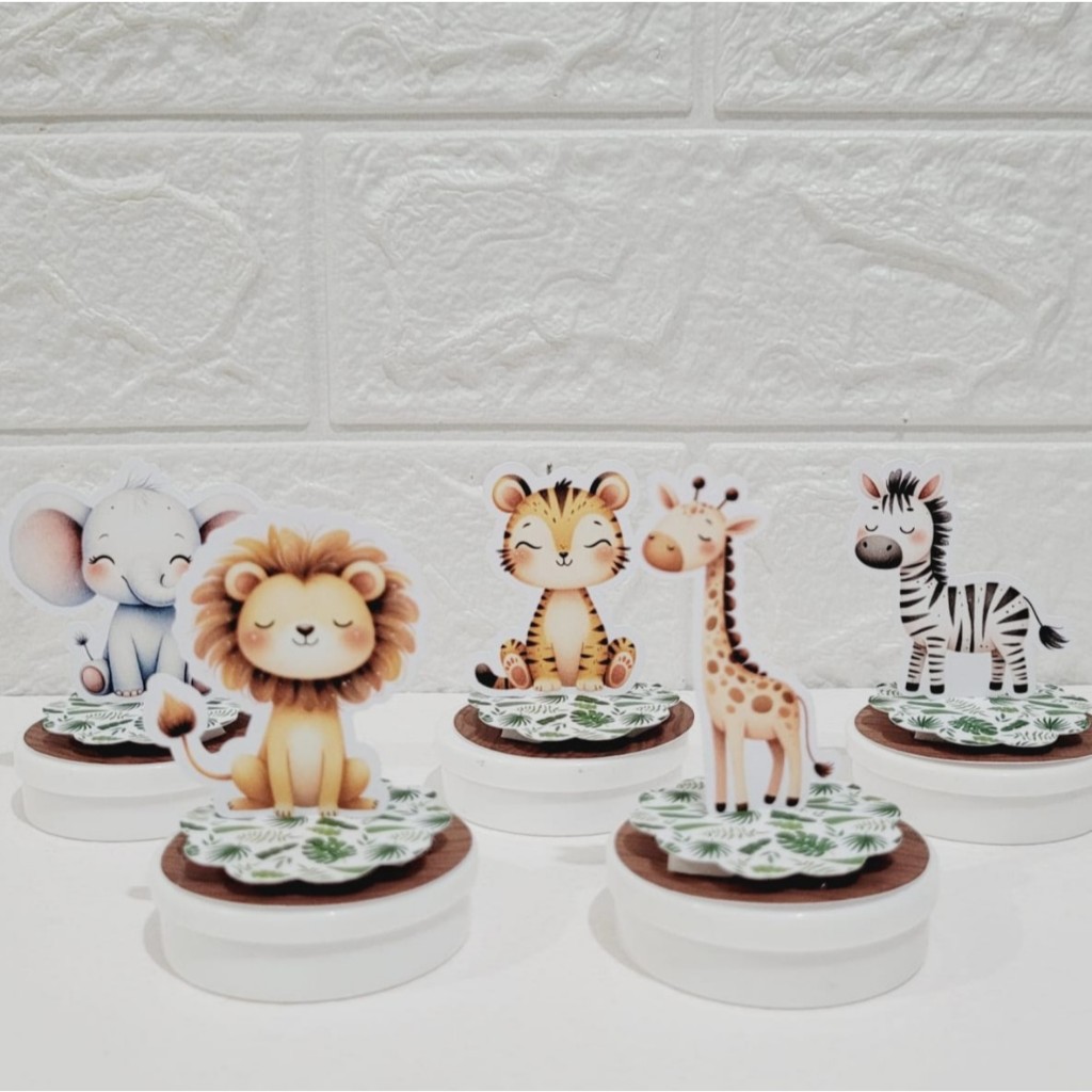 Aplique para Latinhas Safari Menino Festa Infantil Lembrancinhas Personalizadas.