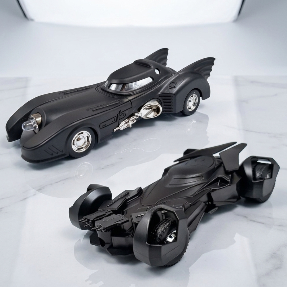 Kit 2 Carrinho Batman Metal Miniatura Batmovel 1989 + Batmovel Batman Vs Superman 1:32