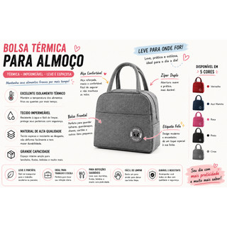 Bolsa Térmica Portátil Com Isolamento Térmico De Desenho