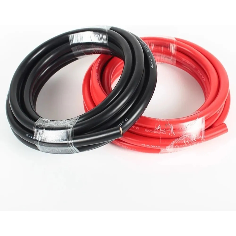 3Mt Vermelho + 3Mt Preto Cabo Flexível 16mm Máquina Solda chupeta bateria som automotivo 750V