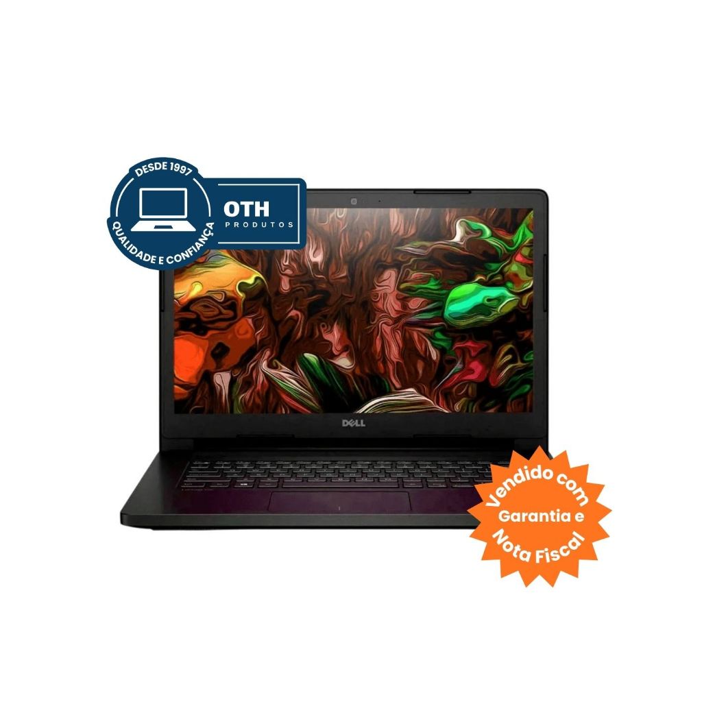 Notebook Dell Latitude 3470, Tela 14", Intel Core i5, 8GB, SSD-240GB - Usado, Garantia e NF