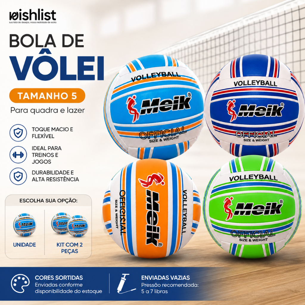 Bola De Vôlei Quadra Oficial Tamanho 5 Voleibol