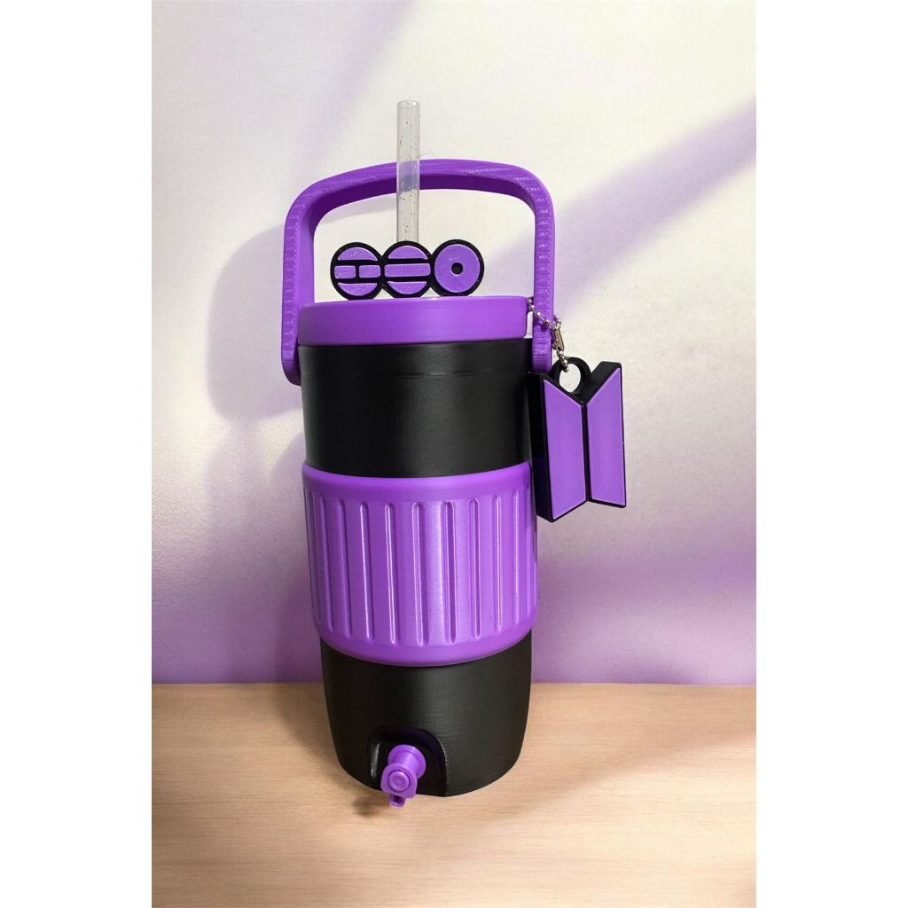 Porta lata BTS + abridor e enfeite de canudo. PARA 473ml ou 350ml