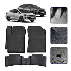 Tapete Bandeja 3D para HB20 Sedan e Hatch 2012 a 2026 com Bordas Elevadas Premium