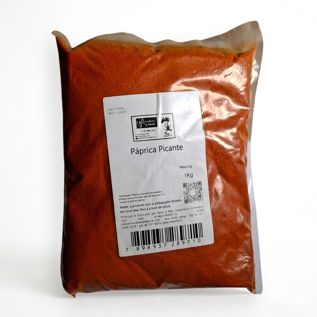 Páprica Picante Em Pó 1kg Tempero Para Carnes E Churrasco